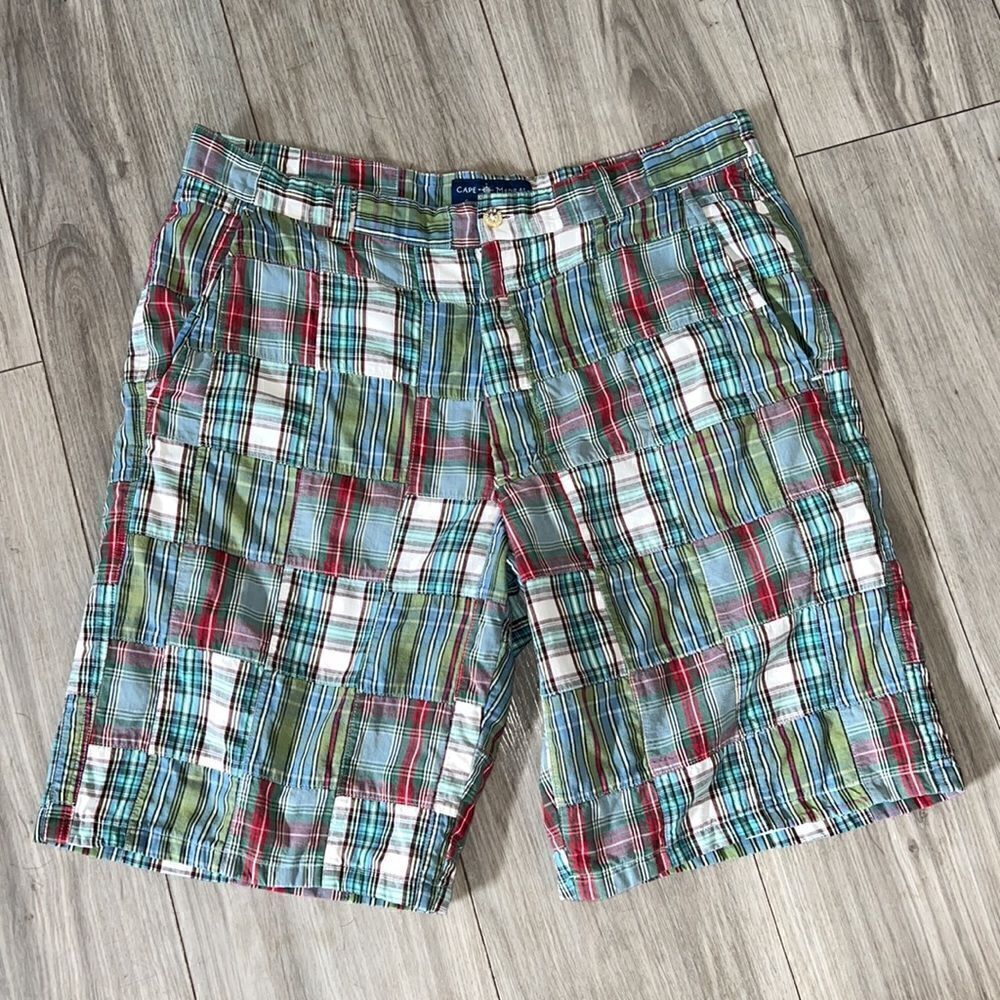 Cape Madras Men’s 36 preppy Coastal core madras plaid shorts